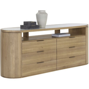 Stella 83 X 23 inch White / Natural Sideboard